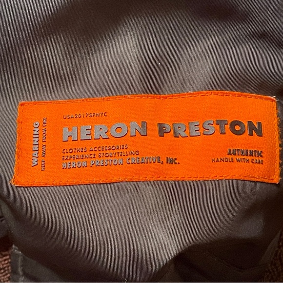 Heron Preston Logo Tape Utility Jacket Edgy W/ Mesh Detailing on Pockets/Back - Picture 9 of 9